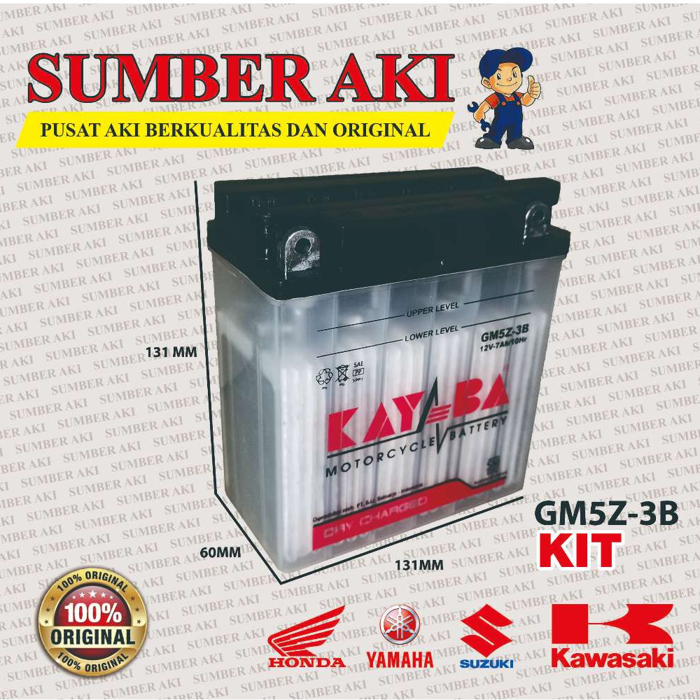 Lotto Heartss - Aki Motor KAYABA GM5Z-3B Original DRY Charger Motor LEGENDA GRAND PRIMA TITAN SUPRA
