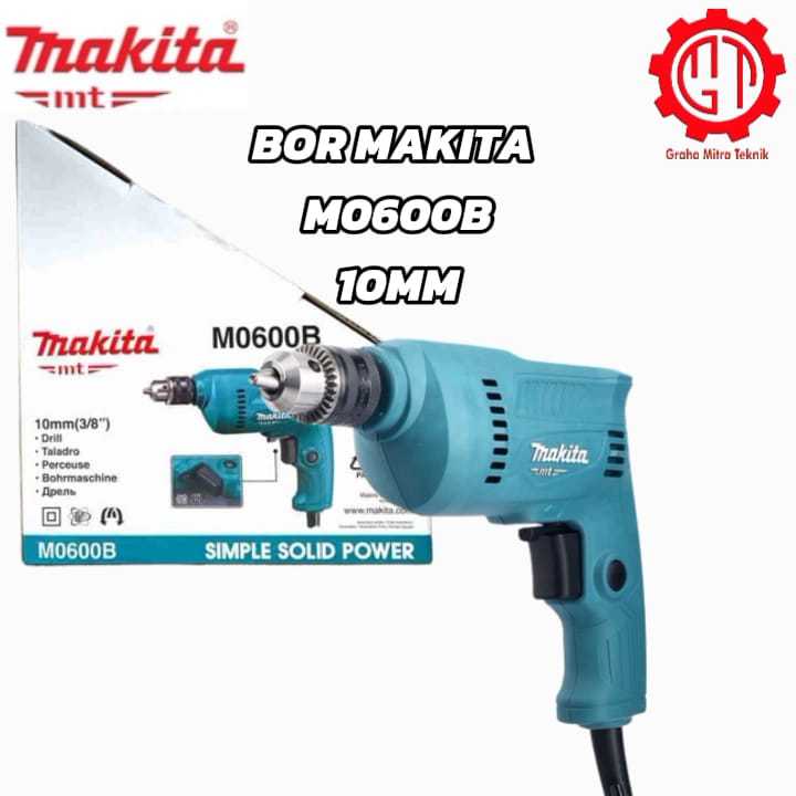 Mesin Bor Tangan Listrik Kayu Besi 10mm Makita M0600B MAKITA