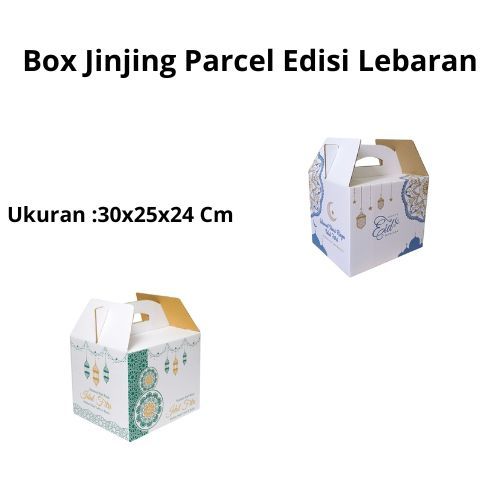 

Dus Jinjing Sembako Lebaran 30x25x24 Cm Kardus Parcel Idul Fitri Box Hampers Paket Eid Mubarak