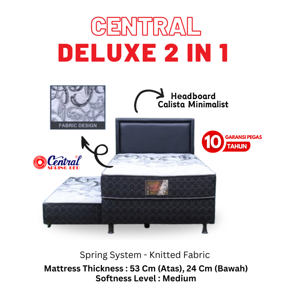 Central Deluxe 2 IN 1 - SPRING BED SORONG - GRIYA BED SEMARANG