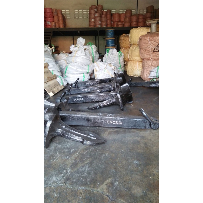Ready Baru Jangkar Kapal Tipe Kodok / Stockless Anchor 1290 kg, 1740 kg, 1590 kg, 1440 kg