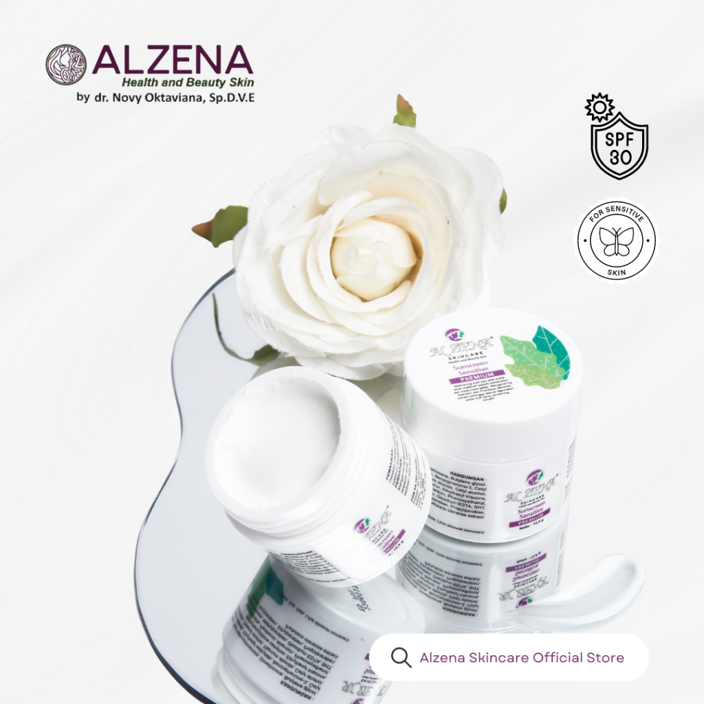 DAY CREAM  SENSITIVE ALZENA SKINCARE (SUNSCREEN) / SUN PROTECTION BPOM COD 100% ORIGINAL