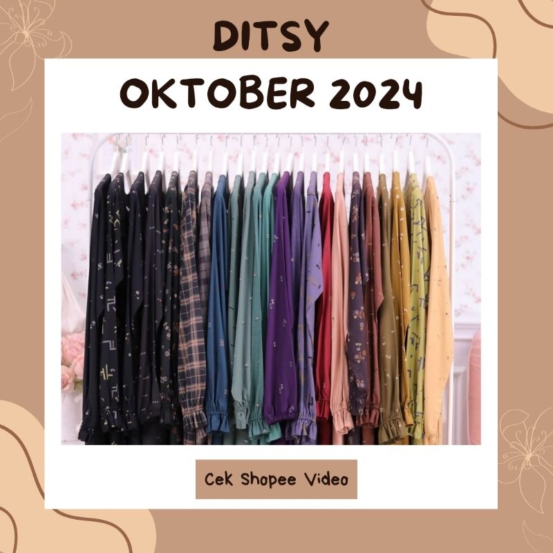 Gamis Ditsy Nightgown Viscose Nightdress Vintage Syari Casual Busui Friendly Agustus