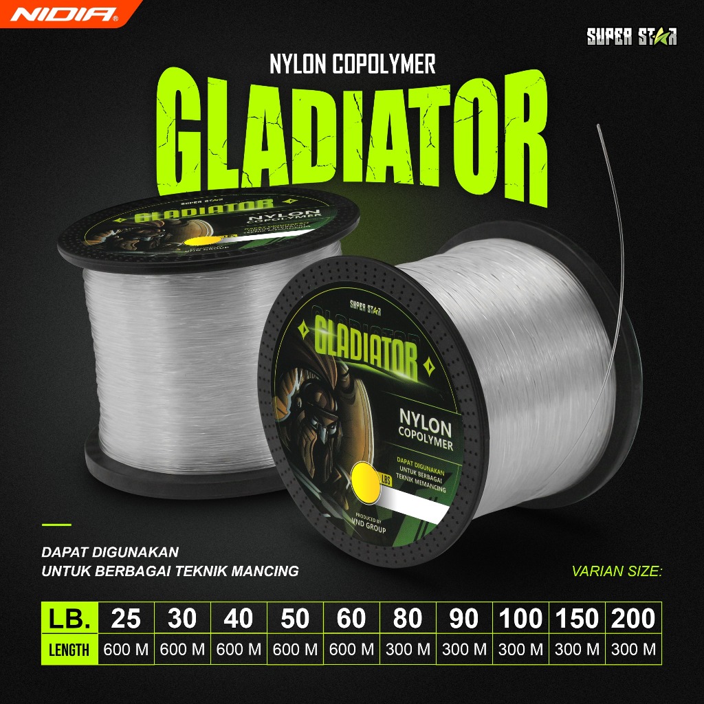 Senar Pancing Super Star GLADIATOR Nylon Copolimer