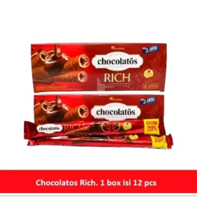 

wafer chocolatos rich box isi 12pcs x 19gr