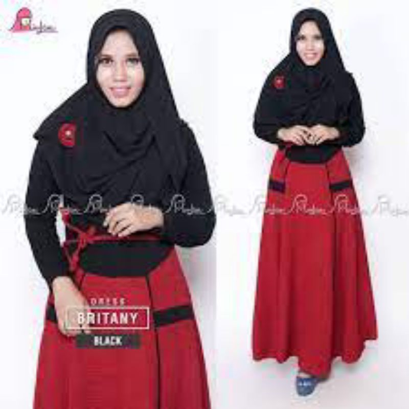 READY SIAP KIRIM | HB - DRESS BRITANY HITAM BY MIULAN | GAMIS MIULAN | MIULAN TERBARU | GAMIS 2024 |