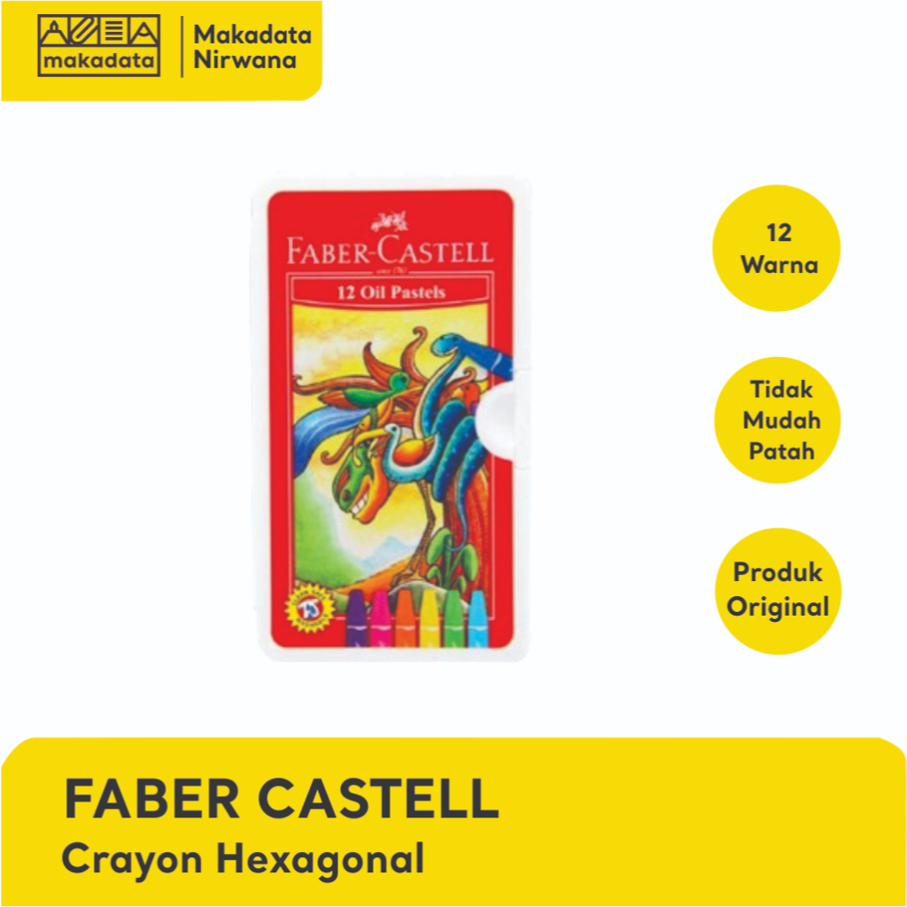 

FABER CASTELL CRAYON/OIL PASTEL HEXAGONAL 12 WARNA (1 PCS)