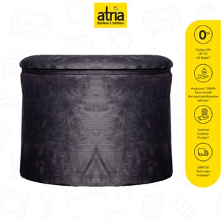 Atria Bangku Lipat Regis Foldable Storage Ottoman 51X51X38Cm Grey