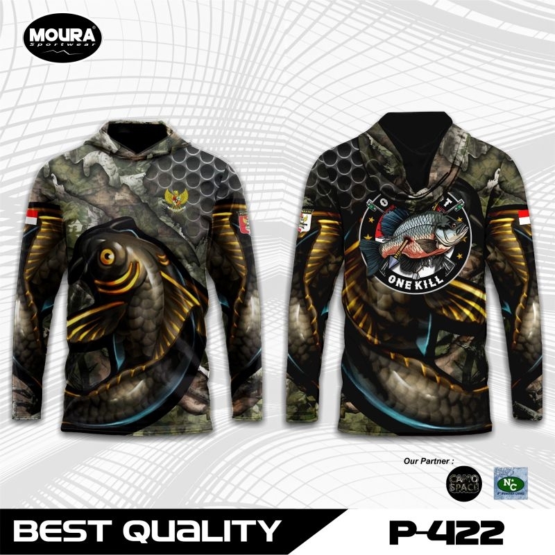 MOURA | Baju Mancing Angler Channa Hunter | Custom Nama Logo | Gratis Buff | Dryfit Premium