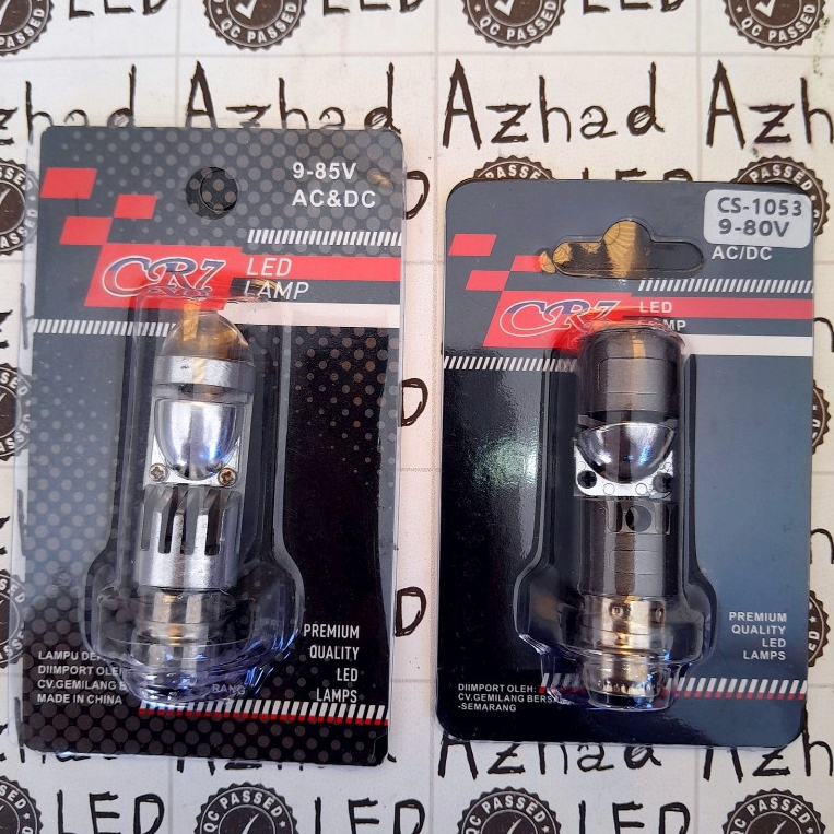 Lampu LED H6 Mini BiLED CR7 20 Watt ACDC Motor Bebek Metik Cut Off Bluelens Mini Projie Beat Vario M