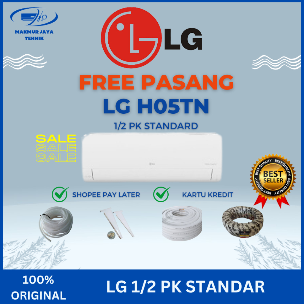 AC LG 1/2 PK STANDARD / AC LG K05NSA 1/2 PK UNIT ONLY / UNIT + PASANG