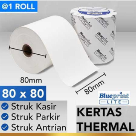 

Kertas Thermal Struk 80x80mm 1 Roll BLUEPRINT LITE Thermal Paper BP-LITETP 80x80