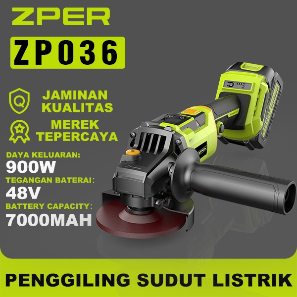 ZPER 9888VF Penggiling Baterai Tanpa Kabel Penggiling Sudut Penggiling Manual Murah ZP036