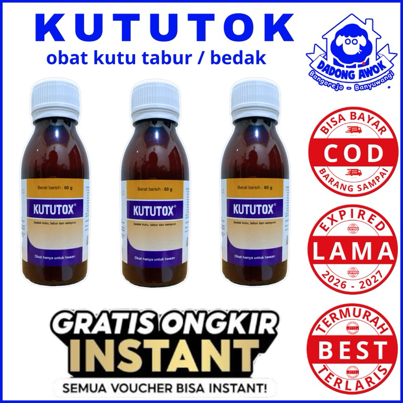 OBAT KUTU TABUR | KUTUTOX buat burung | kututok ayam - kututok sapi kucing - kututox serbuk oral