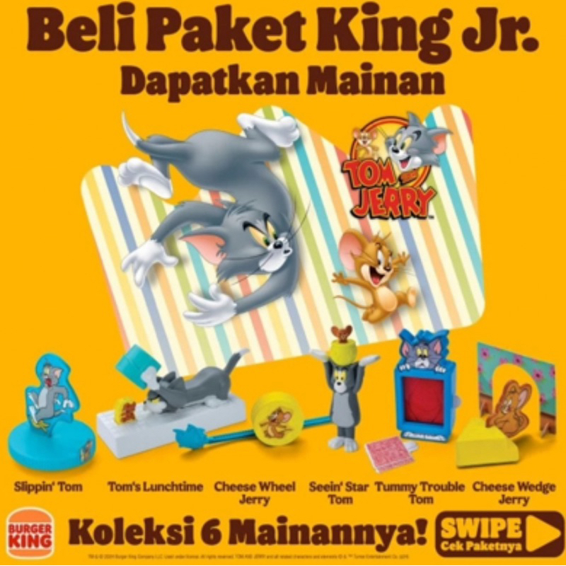 Burger King Toys Kid Meal King Jr. Tom & Jerry