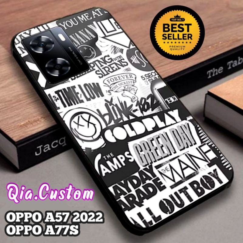 Promo COD Case Oppo A57 2022 / Oppo A77S Terbaru Fashion Gambar Band Motif Aesthetic  Casing Hp Case