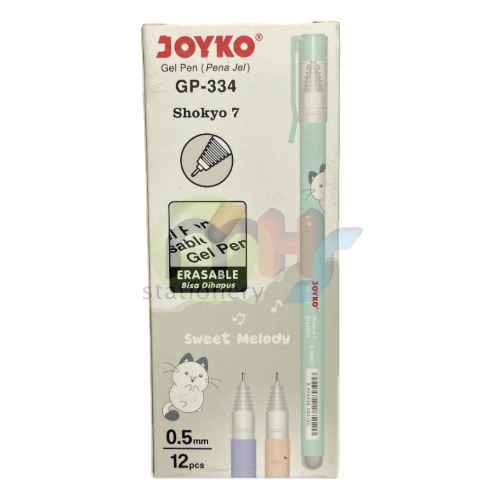 

Erasable Gel Pen Pulpen Bisa Dihapus Joyko GP-334 Shokyo 7 Gel 0.5 mm 1 BOX 12 PCS