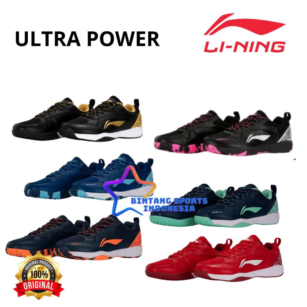 SEPATU LINING BADMINTON BULUTANGKIS LINING ULTRA POWER ORIGINAL