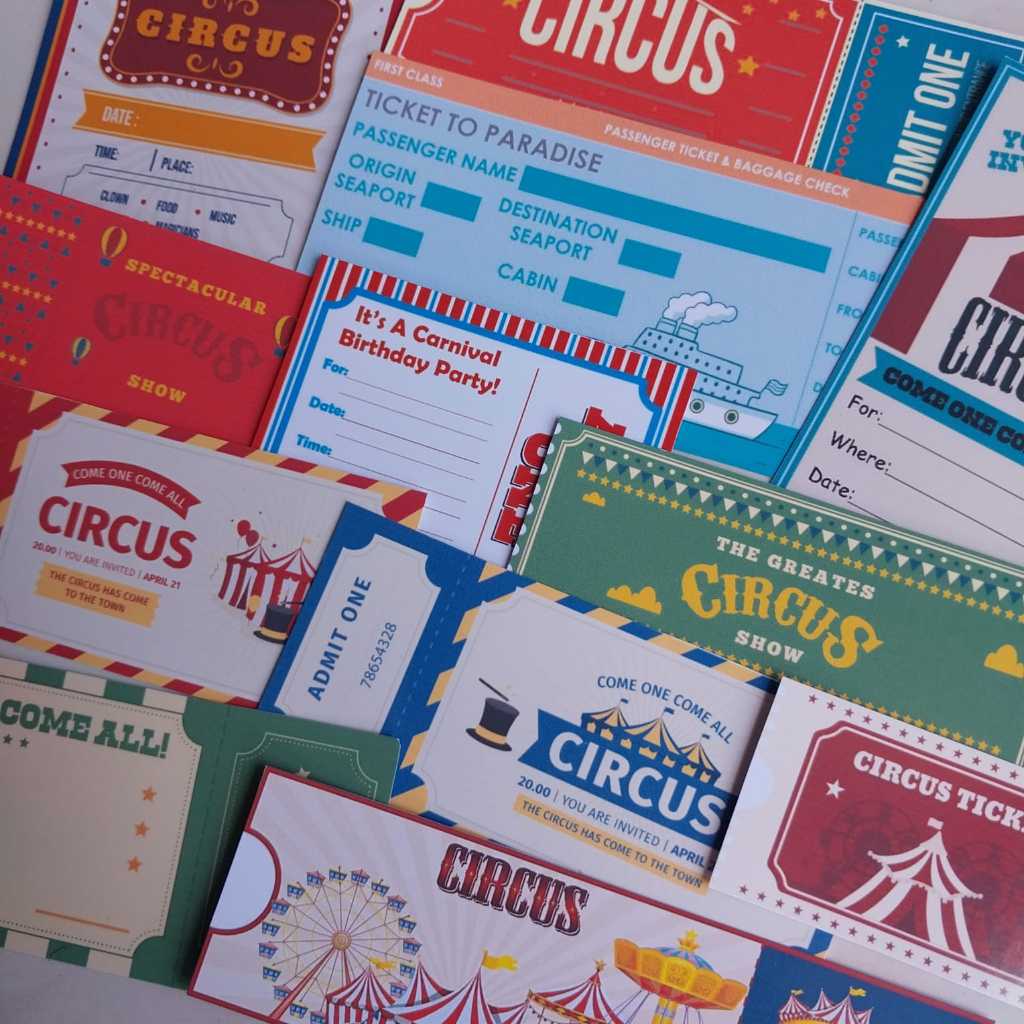 

[ paww craft ] Ticket event vintage deco scrapbook love coupon tiket karcis hiasan mading JK-025