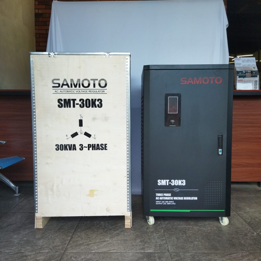STABILIZER SAMOTO 30KVA 3 PHASE - AUTO VOLT STABILIZER SAMOTO 30000VA THREE PHASE