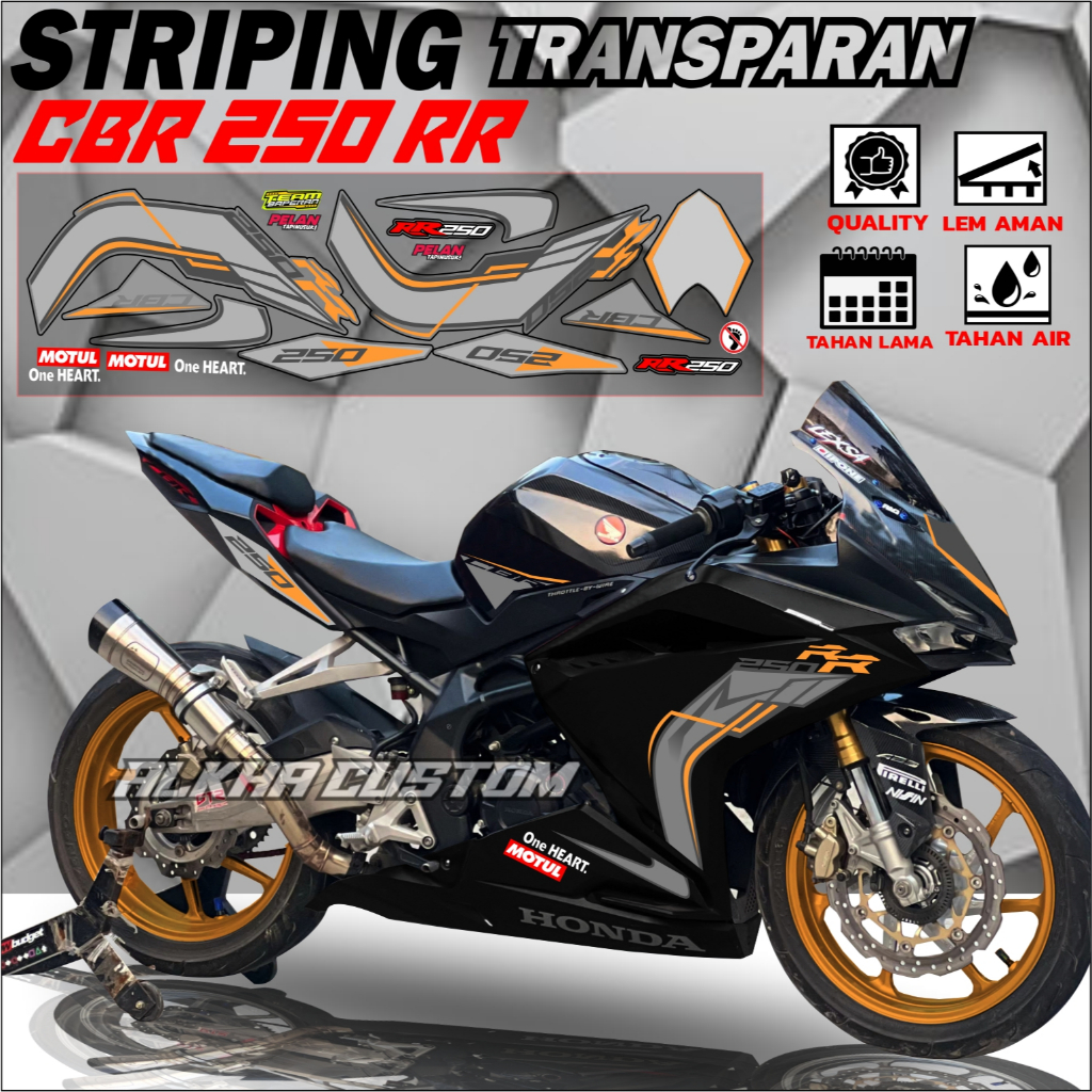 STRIPING CBR 250RR STIKER TRANSPARAN CBR 250RR 2018 2020