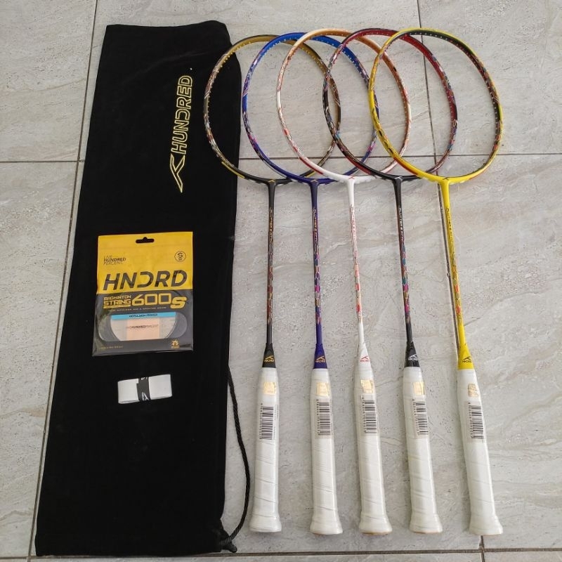 RAKET HUNDRED FLUTTER S ATTACK FREE SENAR,GRIP,TAS DAN PASANG DIGITAL