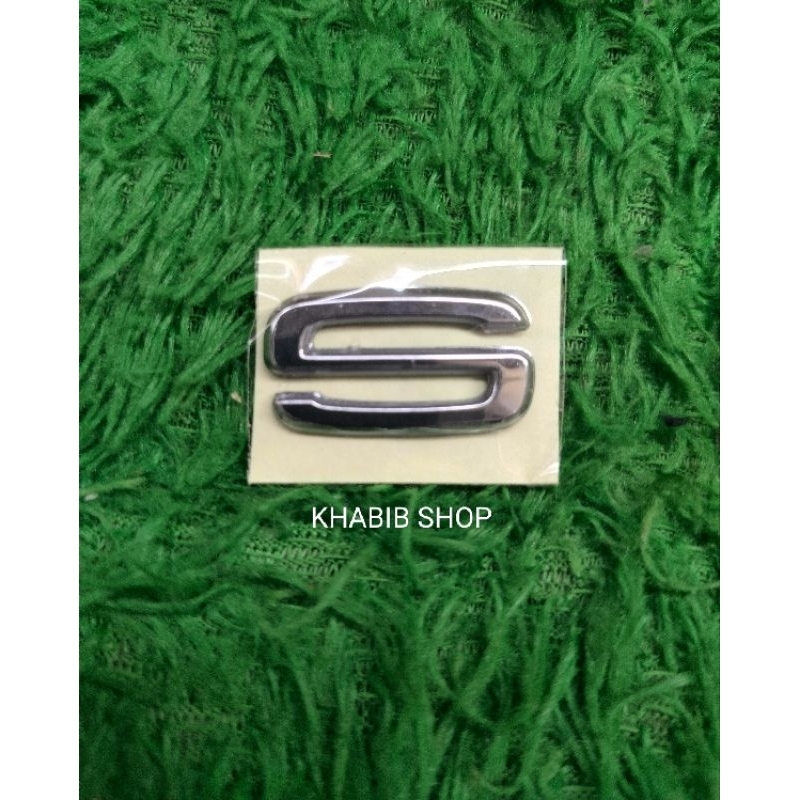 (silver crome) emblem logo huruf S Scoopy k2f timbul original