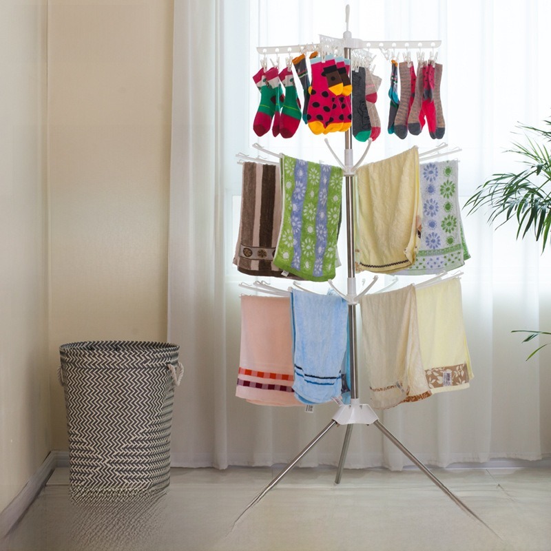 BISA COD SHENAR JEMURAN MENARA JEMURAN PAKAIAN HANDUK BAJU ANAK JEMURAN LIPAT PORTABLE KOKOH KUAT AN