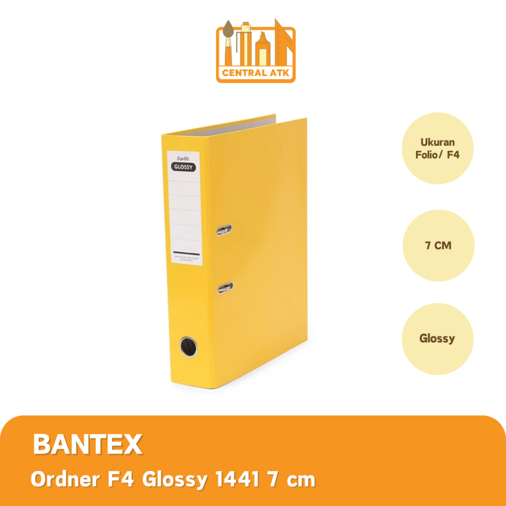 

ORDNER BANTEX F4 GLOSSY 1441-06 7cm WARNA YELLOW