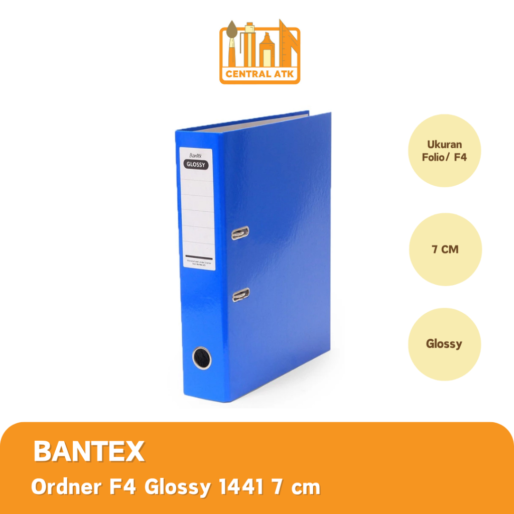 

ORDNER BANTEX F4 GLOSSY 1441-11 7cm WARNA C.BLUE