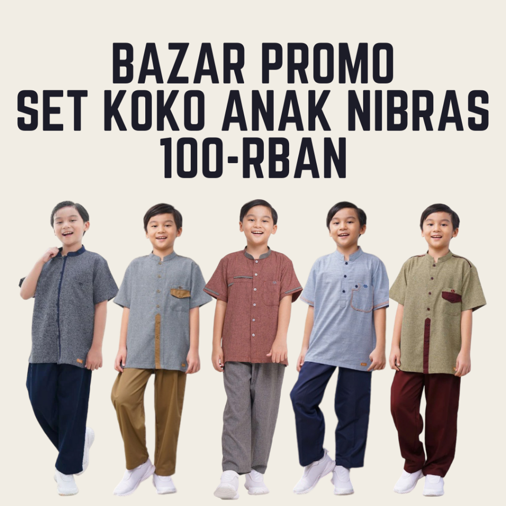 BAZAR PROMO BAJU SETELAN ANAK LAKI LAKI LENGAN PENDEK PANJANG NGAJI BUSANA MUSLIM || PROMO KOKO ANAK