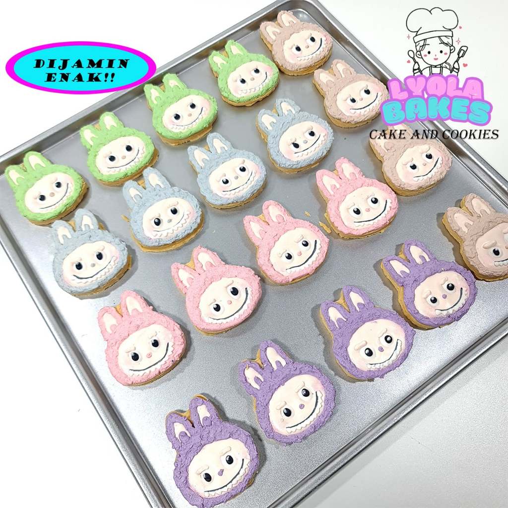 

Cookies LABUBU Satu Paket Kukis Cookie Karakter character Dijamin Enak isi 10Pcs