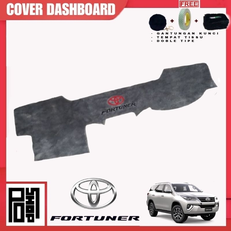 Cover dashboard bulu mobil toyota Fortuner 2005-2015 // alas dashboard mobil Fortuner 2005-2015 // k