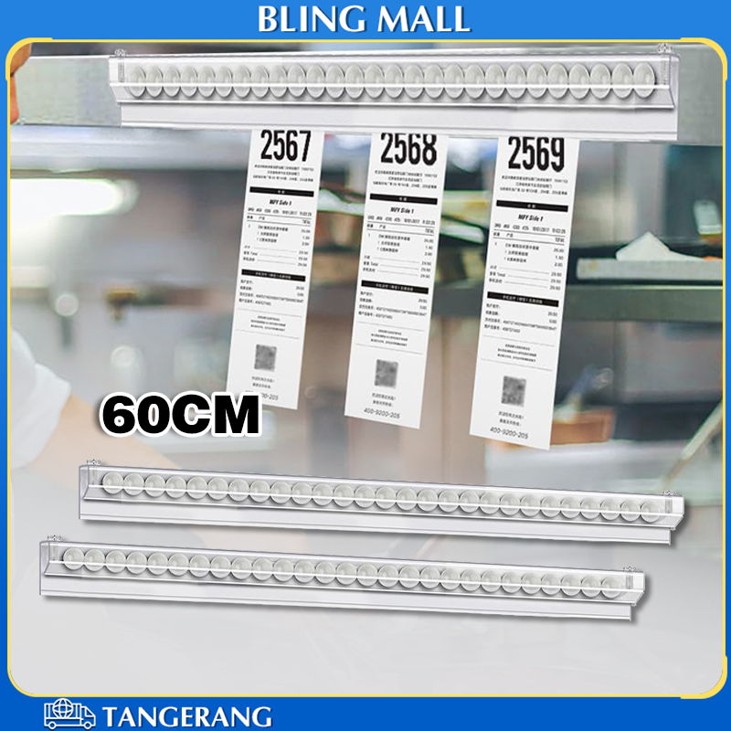 

Bill Holder 60cm Dinding Tidak Perlu Meninju Penjepit Kertas Bon Bill PVC Receipt Holder Tahan Lama