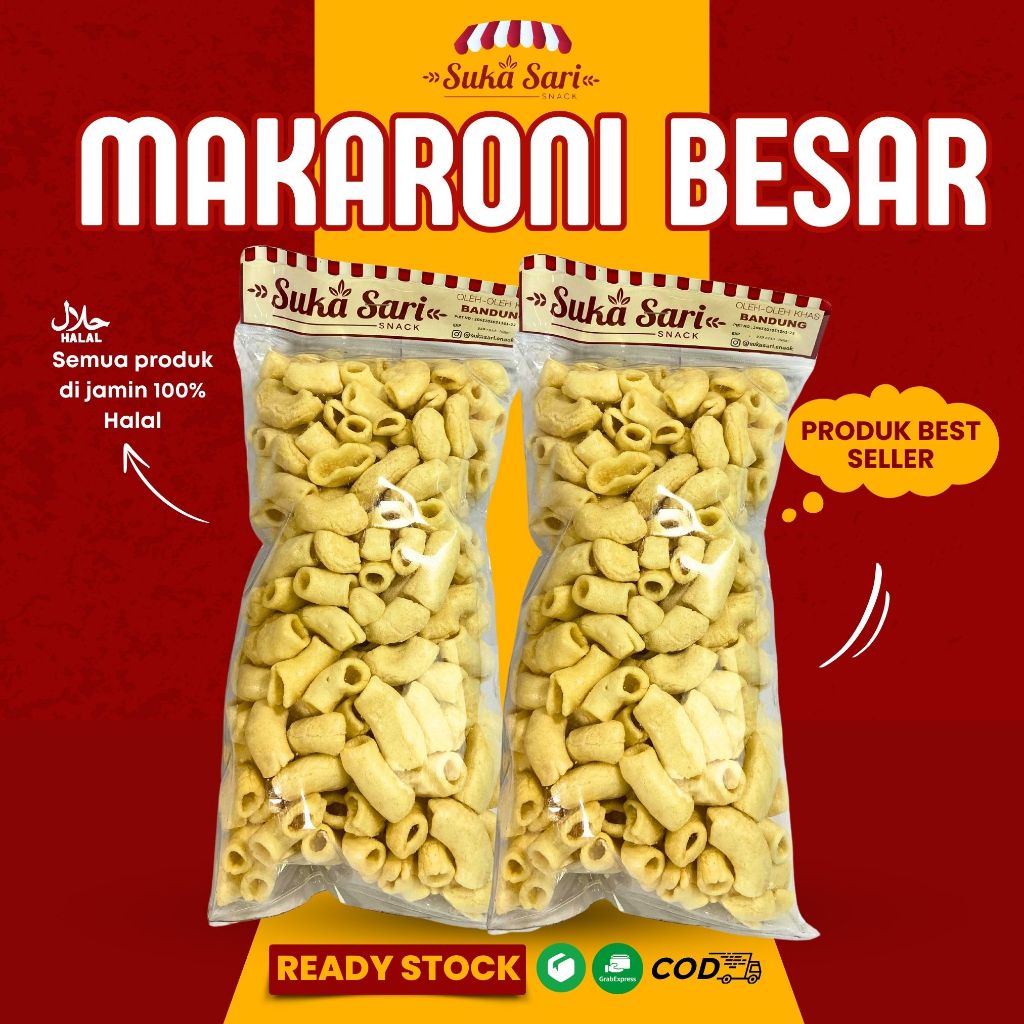 

Makaroni Asin Gurih Cemilan Snack Bandung | Sukasari Snack