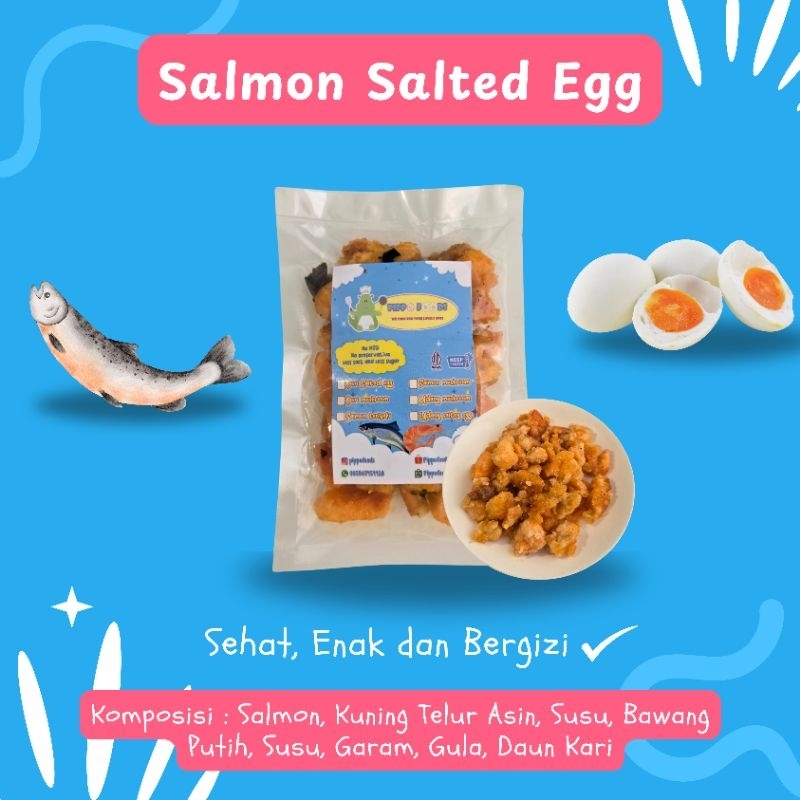 

PippoFoods - Salmon Salted Egg - Kidsmeal, mpasi, siap saji, non msg, lauk sehat, bekal anak