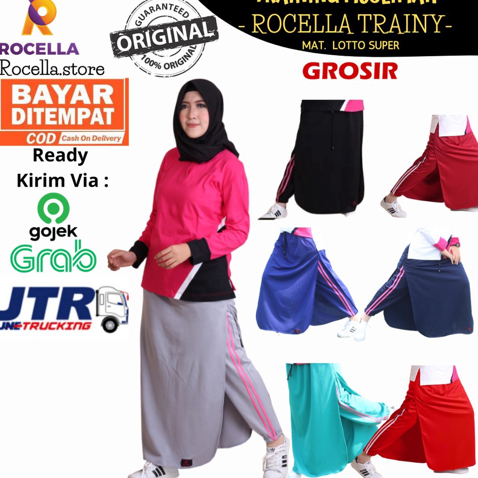 Limit Rok Celana Olahraga JumboTrang Olahraga Muslimah Wanita Syari Rocella Trainy Rok Olahraga