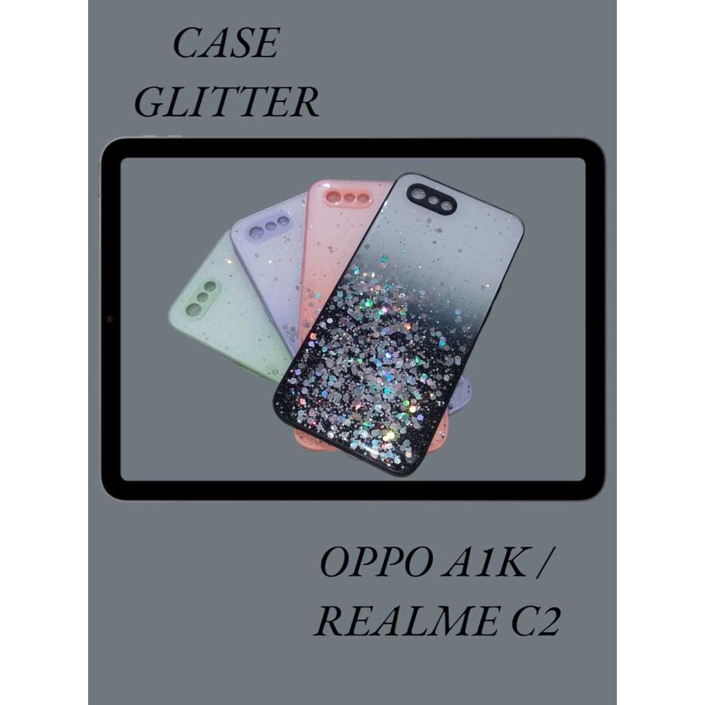 Case Oppo A1k / C2 Bumper Glitter Softcase Bumper Glitter