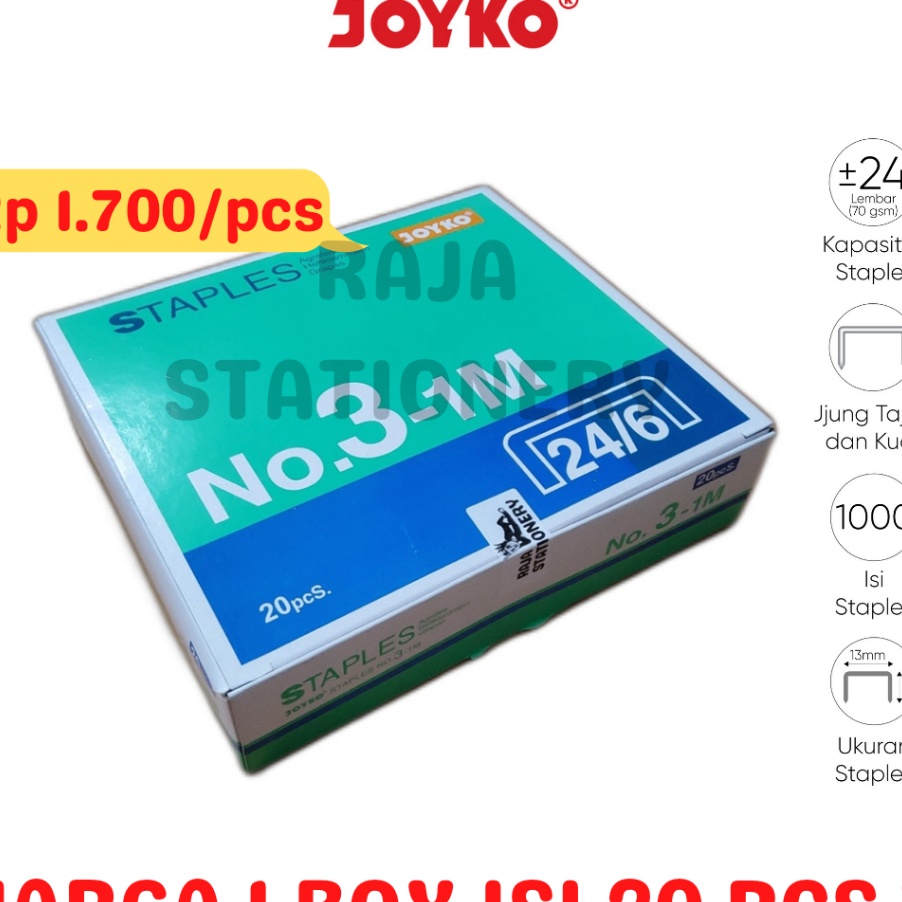

PROMO AWAL TAHUN STAPLES NO3 ISI STEPLER BESAR HEKTER NO31M 2PCS