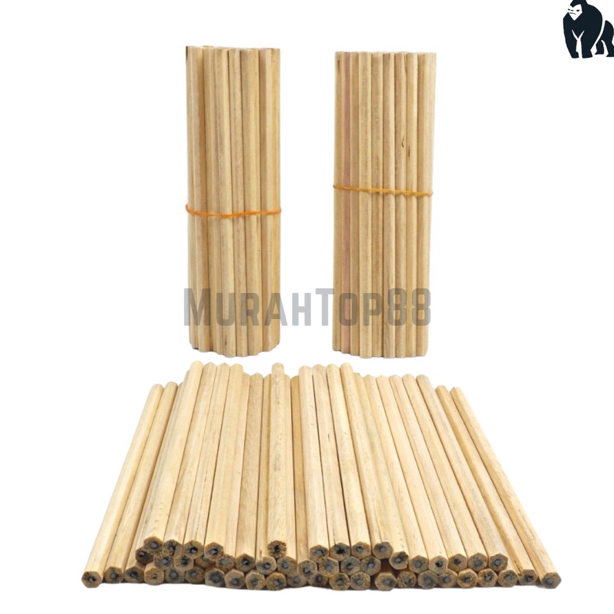 

DISKON Pencil 2B Kayu Polos Panjang Pensil Hotel Pensil Murah Segi Enam Bulat 1 IKET isi 5 PCS