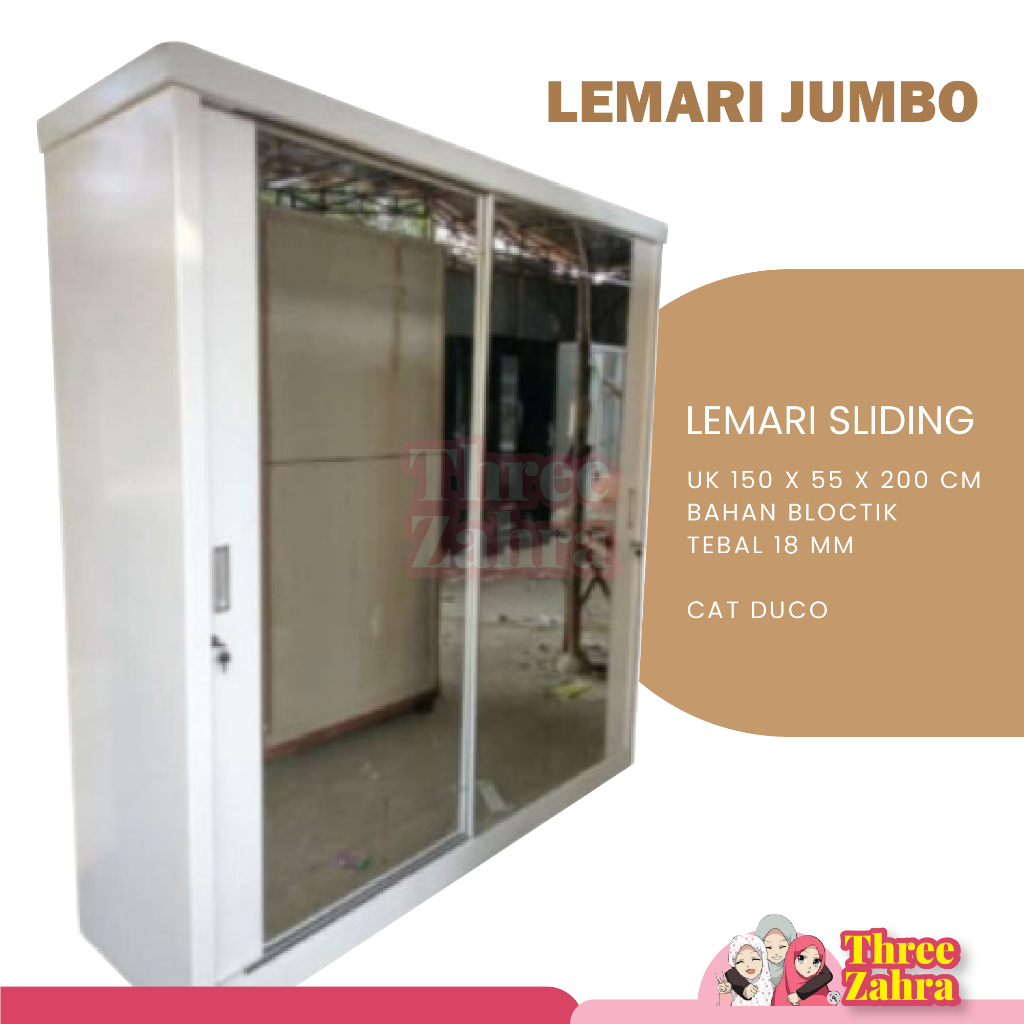 Lemari Pakaian Sliding Minimalis Wardrobe