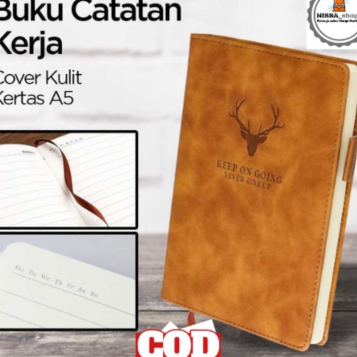 

NEWPRODUCT Buku Catatan Kerja Notebooks Cover Kulit Jurnal PU Kertas A5 Hitam