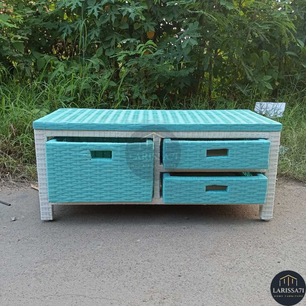 RB Meja TV Minimalis Rotan Sintetis Lemari Plastik Rotan Sintetis Murah