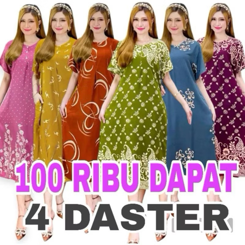 Daster rayon premium Jumbo // Daster rayon 100 dapat 4 pcs // Daster paket 100 dapat 4 daster