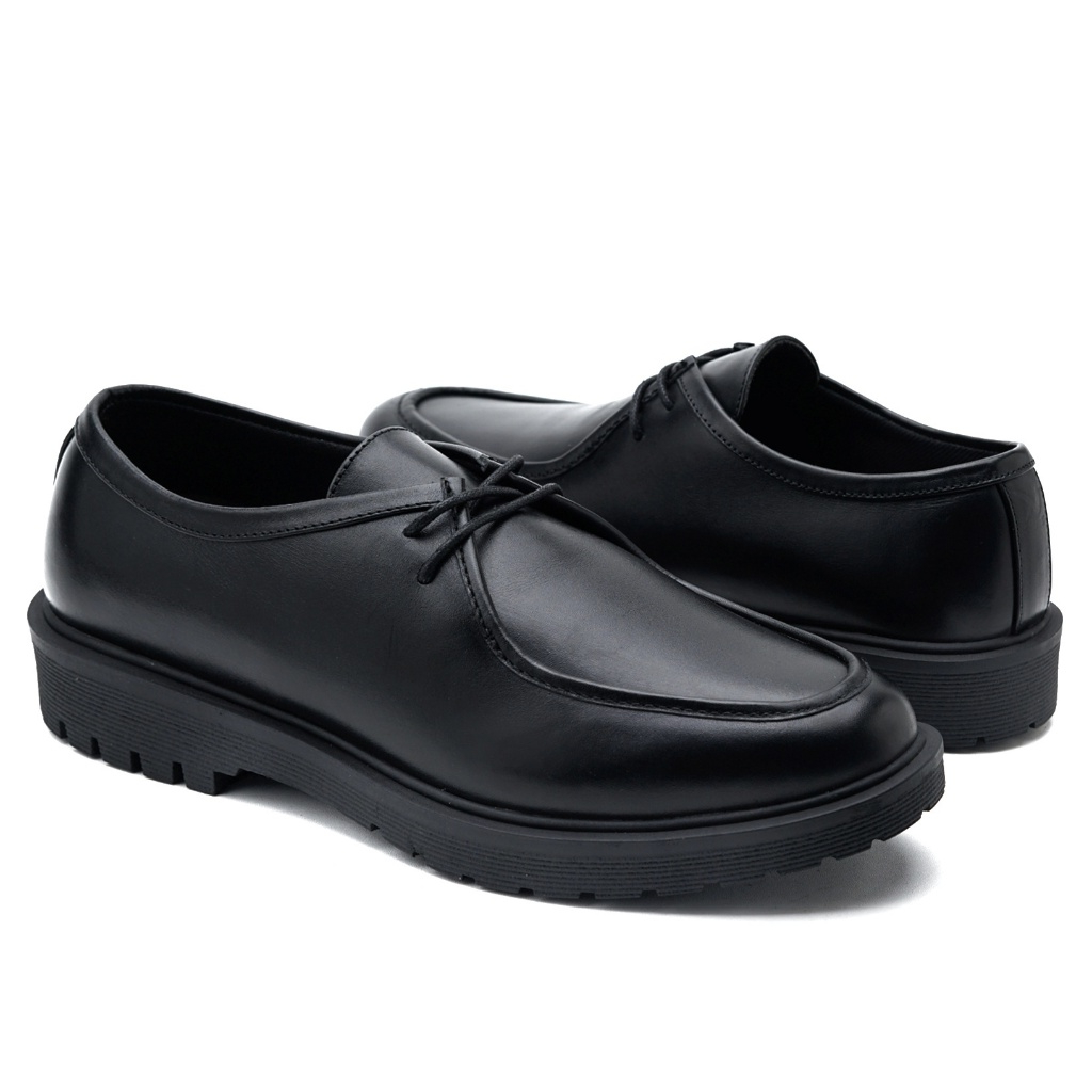 Sepatu Formal Kerja Pria Kulit ASLI Original Pantofel Kuliah Elon High MK