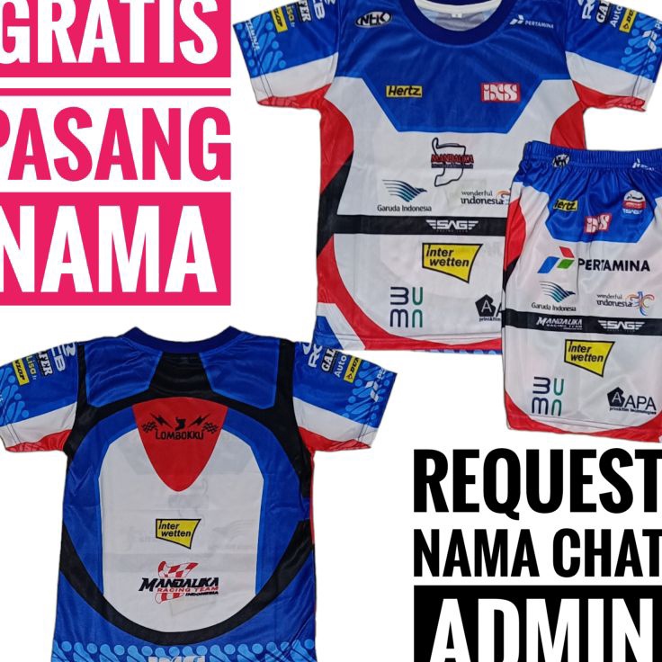 KI3 SETELAN BAJU JERSEY MANDALIKAJERSEY MANDALIKA RACING TEAMBAJU KAOS MANDALIKA JERSEY MOTOR BALAP 
