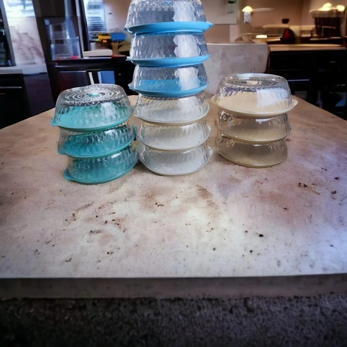 HJK PROMO ( BISA COD ) Rak Tudung Saji 4 Susun Crystal / Tudung Saji Kristal Modern Susun / Penutup