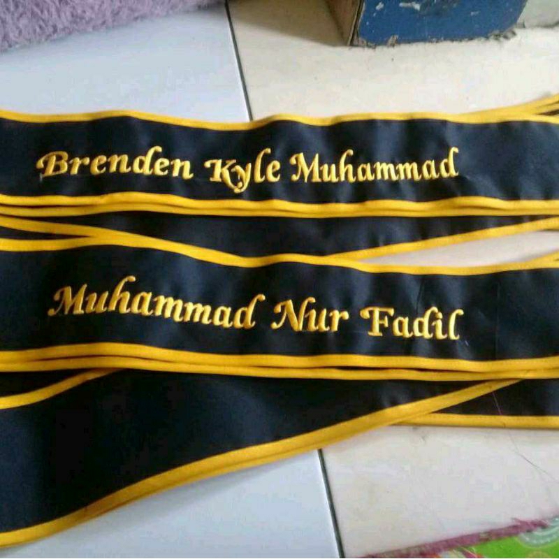 SLEMPANG ANAK  PAUD TK SD BORDIR NAMA UNTUK WISUDA ATAU PENGHARGAAN