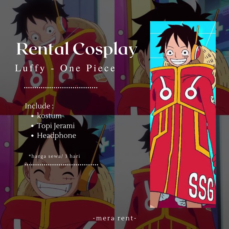 Rental Cosplay Kostum Luffy Egghead - One Piece