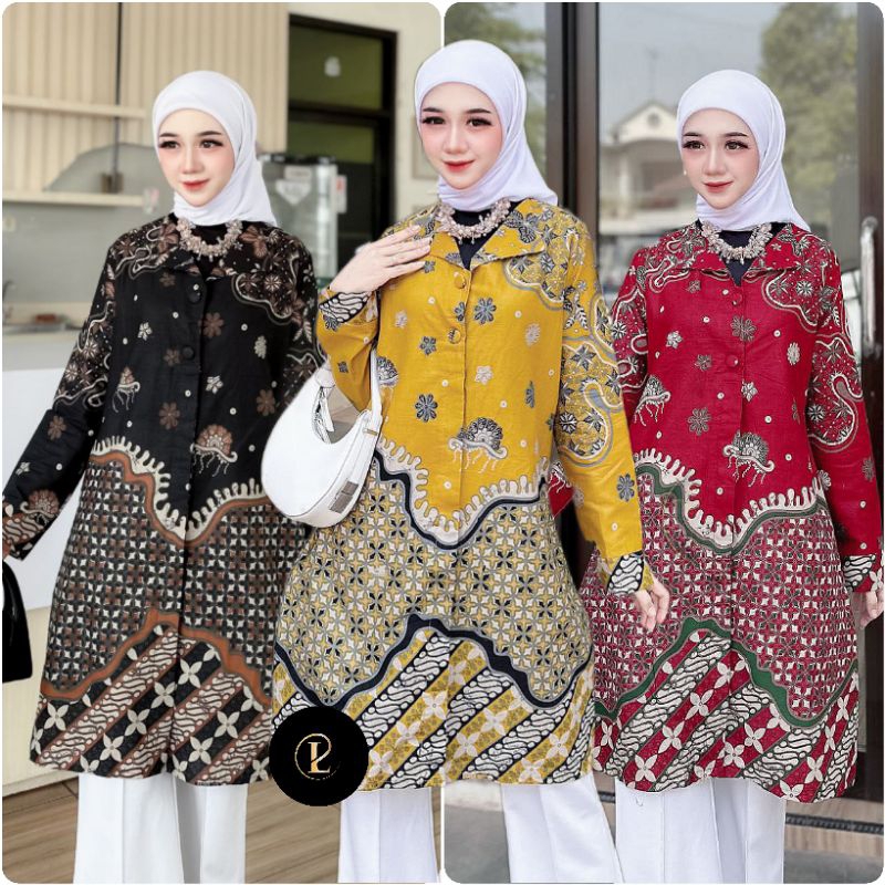 Tunik Seragam Batik | Atasan Batik Modern | Baju Tunik Batik | Couple Batik Seragam